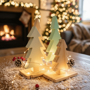 set 4 pinos navideños